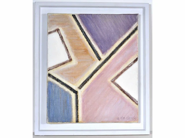 Antoon de clerck (1923-2001) - verkaveling n - olie op doek - afbeelding 2 van  3