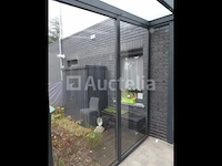 Antracietgrijze aluminium veranda in gelaagde beglazing 4 m x 3,75 m (gedemonteerd op schragen) - afbeelding 2 van  13