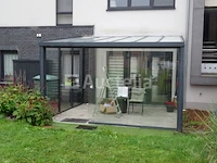 Antracietgrijze aluminium veranda in gelaagde beglazing 4 m x 3,75 m (gedemonteerd op schragen) - afbeelding 3 van  13