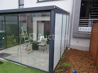 Antracietgrijze aluminium veranda in gelaagde beglazing 4 m x 3,75 m (gedemonteerd op schragen) - afbeelding 7 van  13