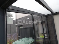 Antracietgrijze aluminium veranda in gelaagde beglazing 4 m x 3,75 m (gedemonteerd op schragen) - afbeelding 10 van  13