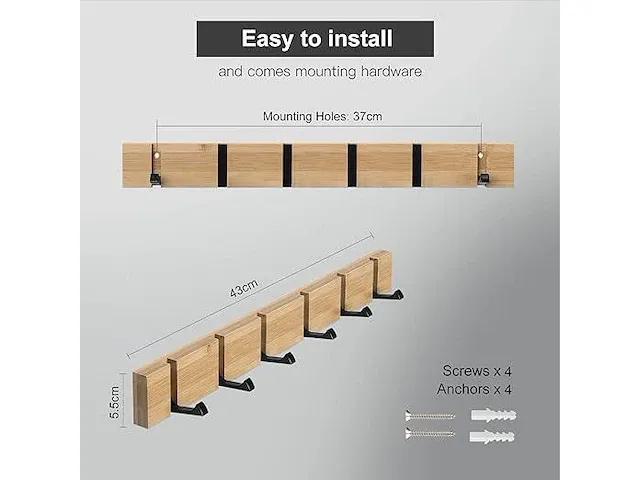 Anvode 2 stuks garderobehaken - afbeelding 2 van  2