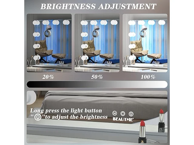 Anyhi hollywood-make-upspiegel met verlichting - afbeelding 3 van  6