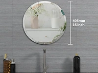Anyhi ronde, frameloze, afgeschuinde wandspiegel, 40 cm ronde spiegel - afbeelding 1 van  4
