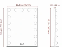 Anyhi verlichte make-upspiegel - afbeelding 2 van  4