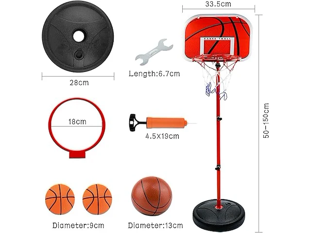 Aolkee basketbal hoepel - afbeelding 4 van  5