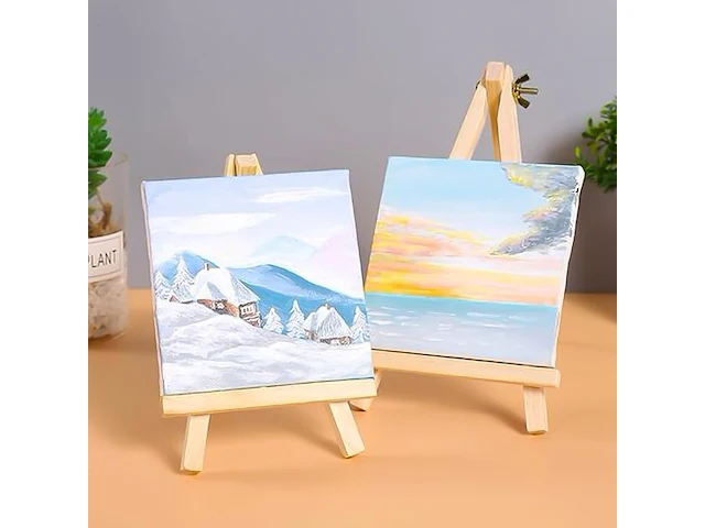 Apacali 15 stuks klein canvas met schildersezel - afbeelding 2 van  4