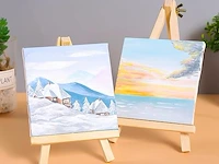Apacali 15 stuks klein canvas met schildersezel - afbeelding 2 van  4