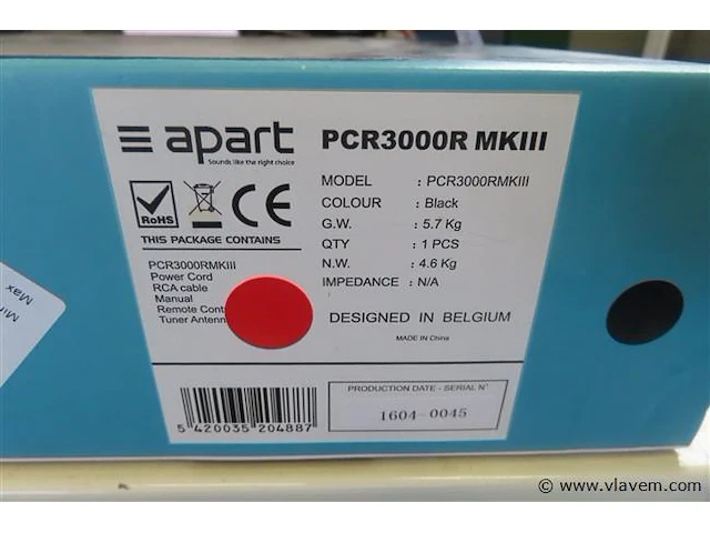 Apart tuner en mediaplayer type pcr3000r mkiii - afbeelding 5 van  5