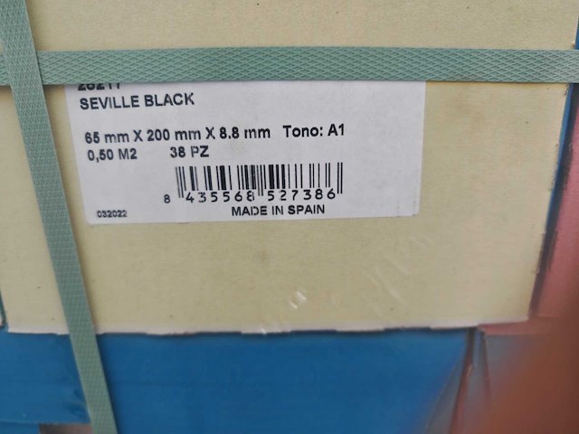 Ape seville black glans wandtegel 6,5x20 cm 29,21 m² - afbeelding 8 van  8
