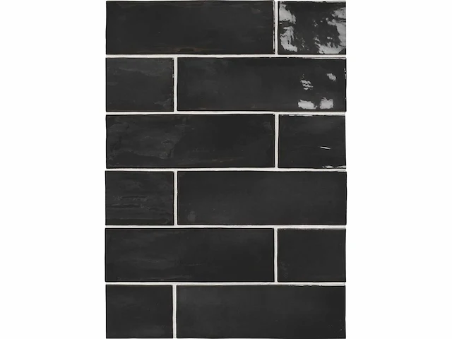 Ape seville black glans wandtegel 6,5x20 cm 30 m² - afbeelding 1 van  2