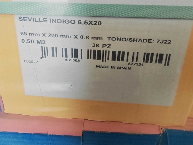 Ape seville indigo glans wandtegel 6,5x20 cm 24,6 m² - afbeelding 9 van  9