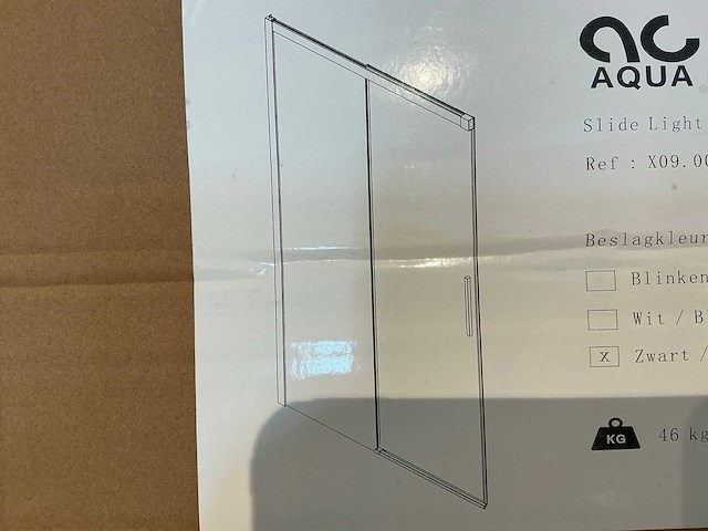 Aquaconcept slide light x09 schuifdeur - afbeelding 1 van  3