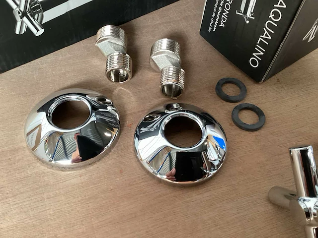 Aqualino ceronda thermostatische douchekraan, kruisgreep, keramische schijven (3x) - afbeelding 4 van  8