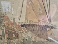 Aquarel molen 41x57cm - afbeelding 2 van  3
