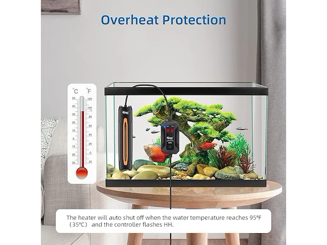 Aquarium heater instelbaar - ledscreen - afbeelding 5 van  5