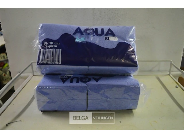 Aque blue 4x naphin 30x30 - afbeelding 1 van  1