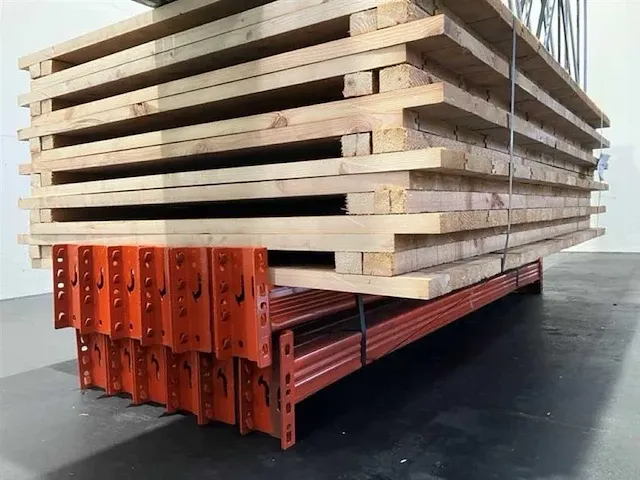 Ar-racking palletstelling lengte 7800mm hoogte 4500mm diepte 1100mm 3 niveaus occasie - afbeelding 3 van  4