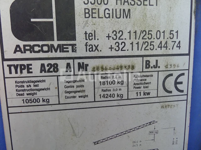 Arcomet a28a zelfoprichtende kraan - afbeelding 11 van  21