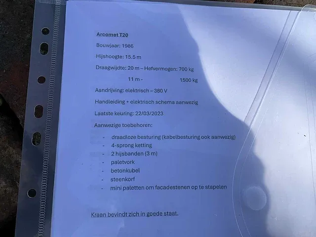 Arcomet t20 torenkraan - afbeelding 21 van  31