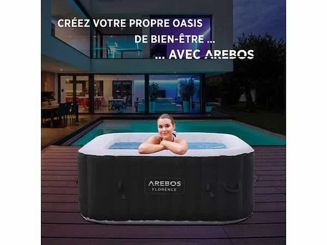 Arebos opblaasbare hot tub | voor binnen- en buitengebruik | 4 blz - afbeelding 3 van  8