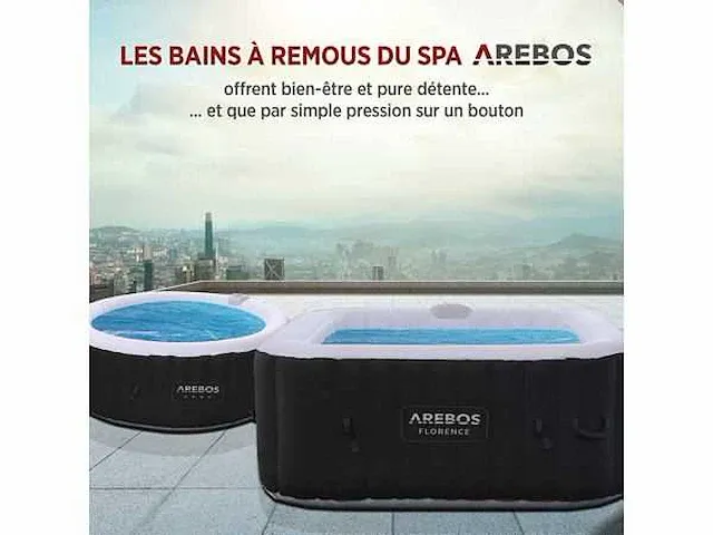 Arebos opblaasbare hot tub | voor binnen- en buitengebruik | 4 blz - afbeelding 7 van  8