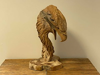 Arendkop / eagle head teak h55cm - afbeelding 1 van  1