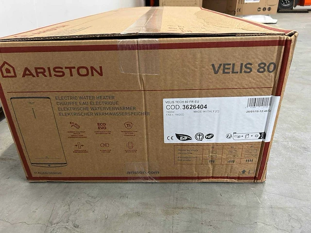 Ariston - velis tech - 80l elektrische boiler 1500w - afbeelding 6 van  6