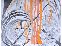 Arja hop - abstracte compositie - gemengde techniek - 2004 - afbeelding 4 van  11