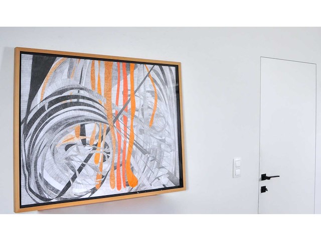 Arja hop - abstracte compositie - gemengde techniek - 2004 - afbeelding 11 van  11