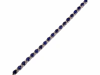 Armband met natuurlijke diamanten en blauwe saffier 13.58gm - afbeelding 2 van  3