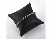 Armband met natuurlijke diamanten en blauwe saffier 13.58gm - afbeelding 3 van  3