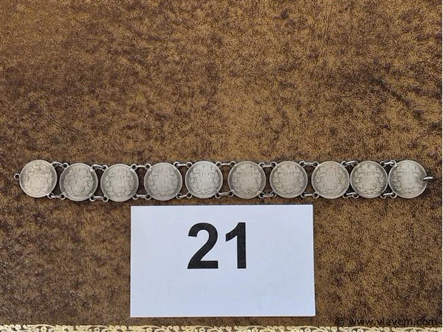 Armband uit nederlandse munten (10 stuks) - afbeelding 1 van  7