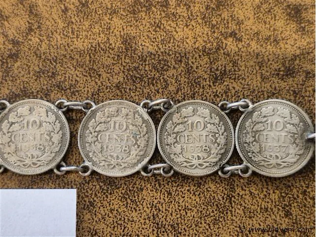 Armband uit nederlandse munten (10 stuks) - afbeelding 4 van  7