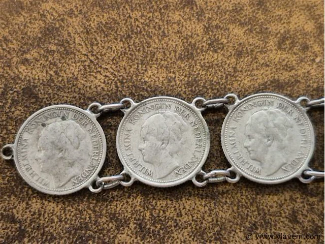 Armband uit nederlandse munten (10 stuks) - afbeelding 5 van  7
