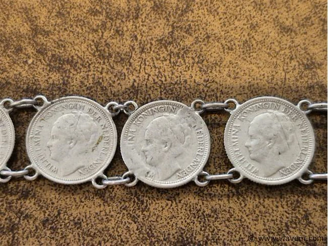 Armband uit nederlandse munten (10 stuks) - afbeelding 6 van  7