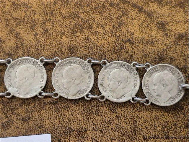 Armband uit nederlandse munten (10 stuks) - afbeelding 7 van  7
