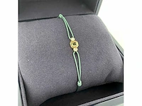 Armbandje met groene diamant gezet in goud (u03650) - afbeelding 3 van  5