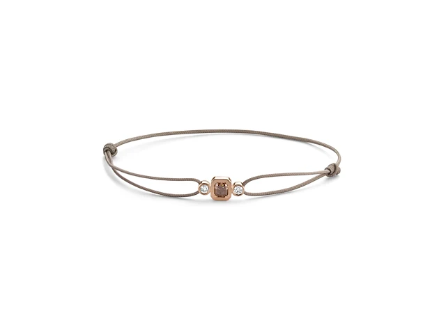 Armbandje met roze diamant gezet in goud (u03649) - afbeelding 1 van  5