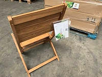 Arsenio opvouwbare tuinstoel fsc teak hout (6x) - afbeelding 4 van  8