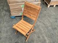 Arsenio opvouwbare tuinstoel fsc teak hout (8x) - afbeelding 2 van  8