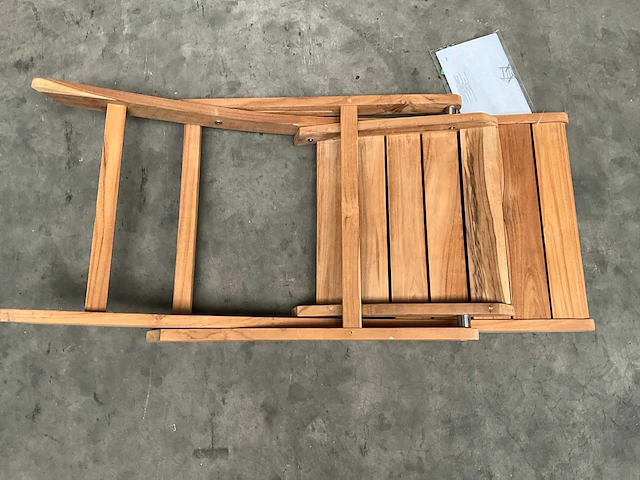 Arsenio opvouwbare tuinstoel fsc teak hout (8x) - afbeelding 5 van  8