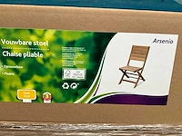 Arsenio opvouwbare tuinstoel fsc teak hout (8x) - afbeelding 7 van  8
