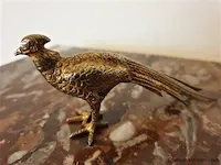 Art deco bronzen beeld goudfazant - afbeelding 2 van  4