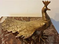 Art deco bronzen beeld pauw - afbeelding 2 van  4