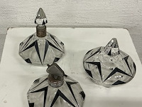 Art deco geometrische parfumflesjes - 3-delig - afbeelding 1 van  1