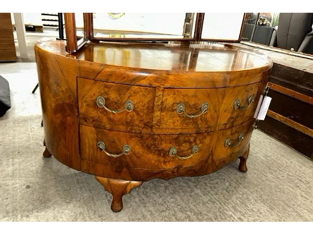 Art deco kaptafel met 3 luik spiegel - afbeelding 5 van  9