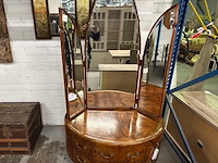 Art deco kaptafel met 3-luikspiegel