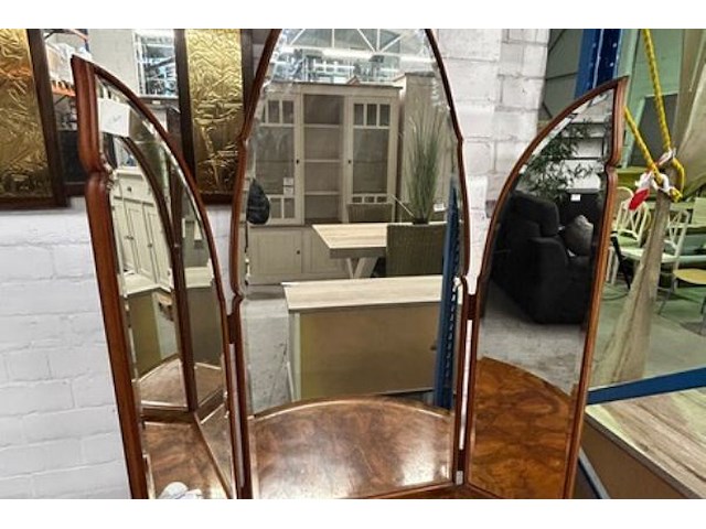 Art deco kaptafel met 3-luikspiegel - afbeelding 2 van  8