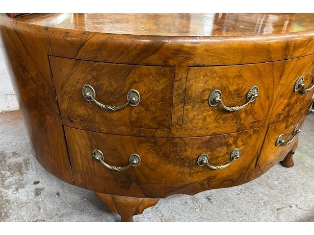 Art deco kaptafel met 3-luikspiegel - afbeelding 5 van  8